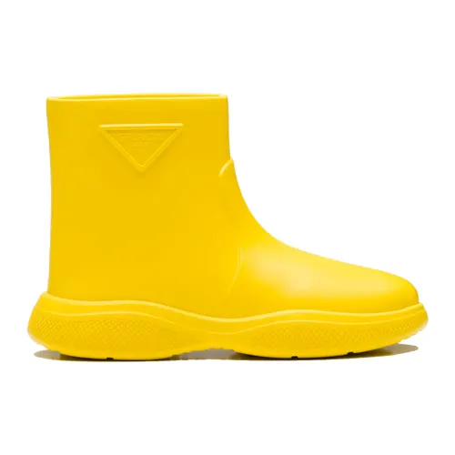 Prada , Stylish Logo Rubber Boots ,Yellow female, Sizes: