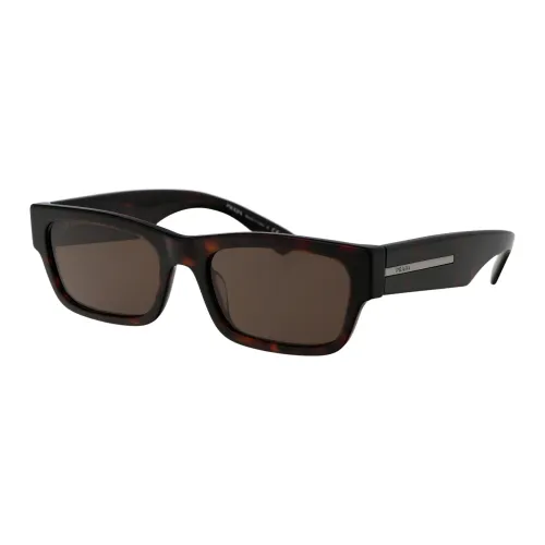 Prada , Stylish Sunglasses for Sunny Days ,Brown male, Sizes: