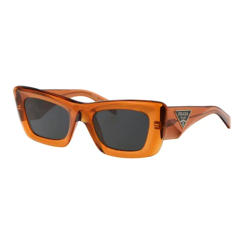 Prada , Stylish Sunglasses with 0PR 13Zs ,Orange female, Sizes: