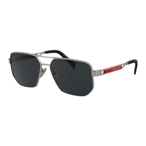 Prada , Stylish Sunglasses with 0PS 51Zs ,Gray male, Sizes: