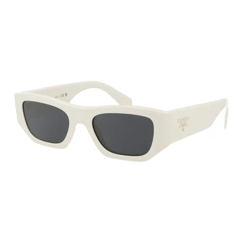 Prada , Stylish Sunglasses with Unique Design ,White unisex, Sizes: