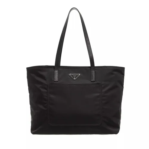 Prada Tote Bags - Closed Shopping Bag With Front Pocket - black - Tote Bags for ladies