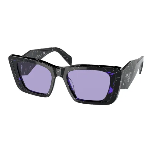 Prada , Violet Black Marble Sunglasses ,Black female, Sizes: