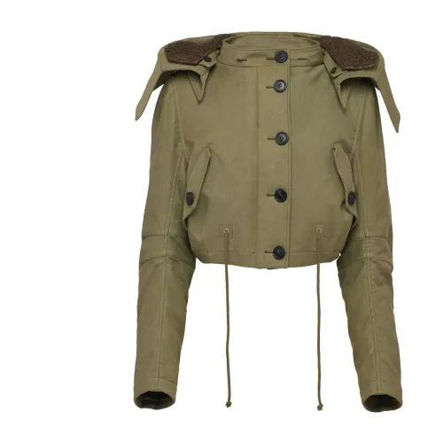 Prada , Women's Clothing Jacket Green Ss24 ,Green female, Sizes: