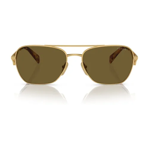 Prada , Womens Prada Sunglasses with Geometric Design ,Yellow unisex, Sizes: