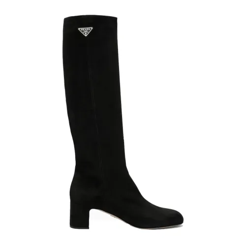 Prada , Women's Shoes Ankle Boots Black Ss24 ,Black female, Sizes: