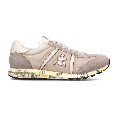 Premiata , Beige Suede and Technical Fabric Sneakers ,Beige male, Sizes: