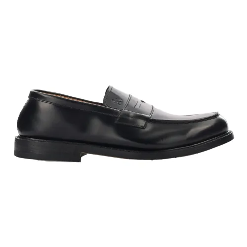 Premiata , Black Loafers - Regular Fit - Suitable for All Temperatures - 100% Leather ,Black male, Sizes: