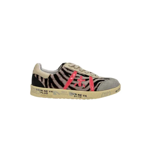 Premiata , Bonnie Zebra Print Sneakers ,Beige female, Sizes: