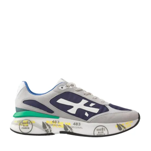 Premiata , Grey Sneakers with Logo and Model Name ,Multicolor male, Sizes: