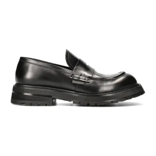 Premiata , Leather Loafers with Rubber Sole ,Black male, Sizes: