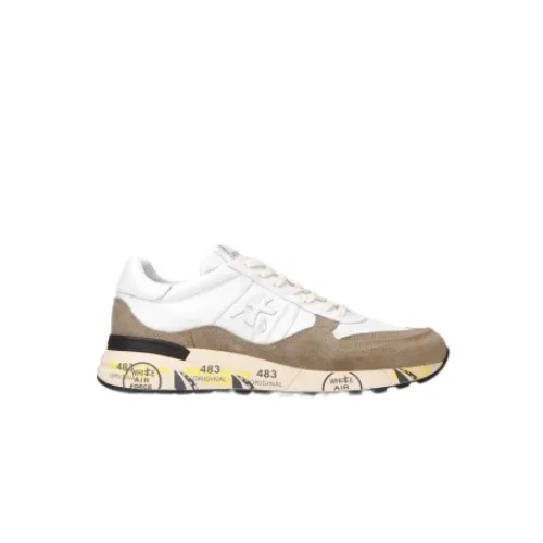 Premiata , Mesh and Suede Shoes with Removable Leather Footbed ,White male, Sizes: