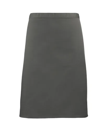 Premier Ladies/Womens Mid-Length Apron (Dark Grey) - One Size
