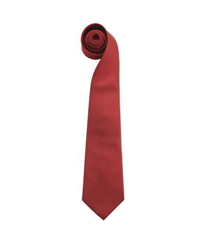 Premier Mens “Colours” Plain Fashion / Business Tie (Pack of 2) (Burgundy) - One
