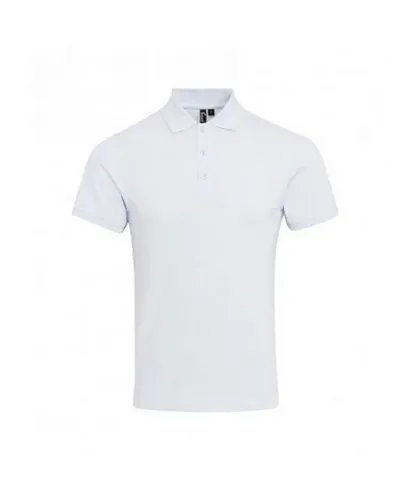 Premier Mens Coolchecker Plus Piqu Polo Shirt (White)