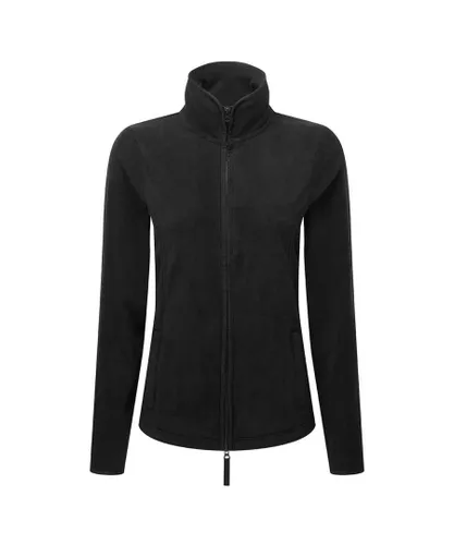 Premier Womens/Ladies Artisan Contrast Trim Fleece Jacket (Black/Black)