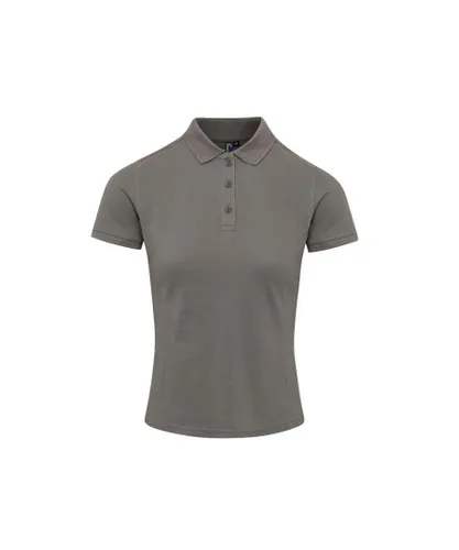 Premier Womens/Ladies Coolchecker Plus Polo Shirt (Dark Grey)