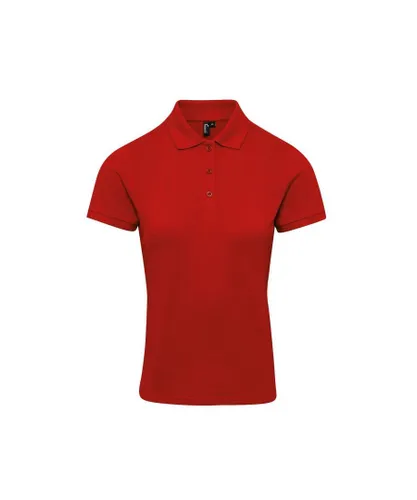 Premier Womens/Ladies Coolchecker Plus Polo Shirt (Red)