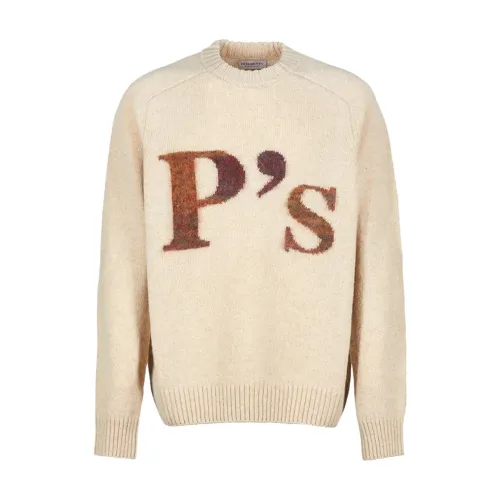 President's , Intarsio Soft Shetland Wool Sweater ,Beige male, Sizes: