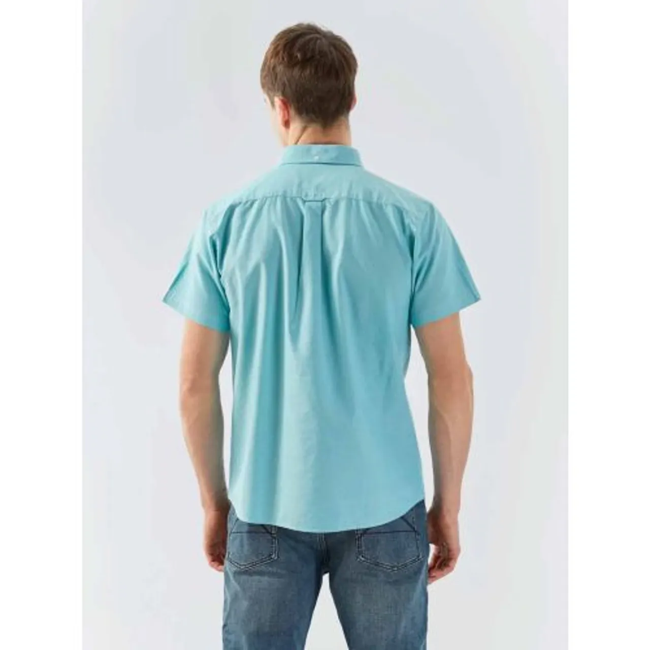 Pretty Green BLUE OXFORD SHORT SLEEVE Shirt