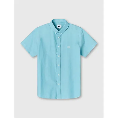 Pretty Green PG Oxford SS Shirt Sn33 - Blue