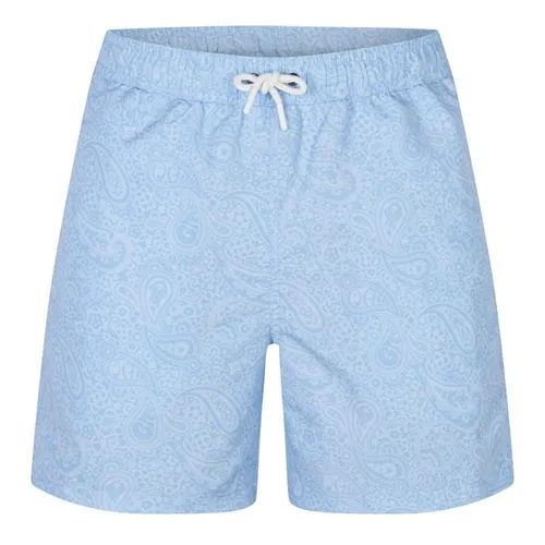 Pretty Green PG Tonal Paisely Swimming Shorts - Blue
