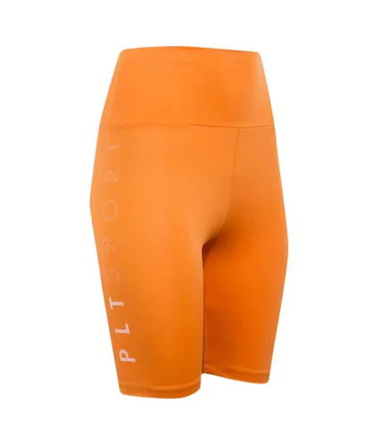 Pretty Little Thing Womens Lycra Fitness Cycling Shorts - Orange