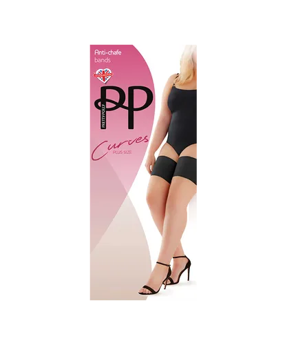 Pretty Polly Womens Curves Anti-chafe Bands - Nude