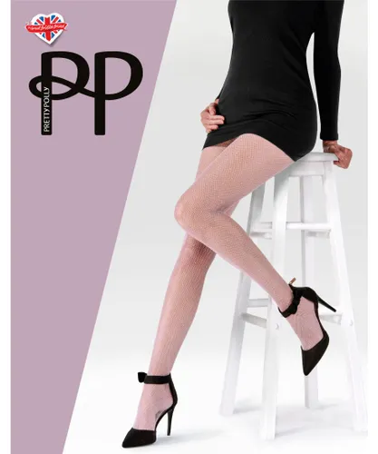 Pretty Polly Womens Spot Net Tights - Lilac - One