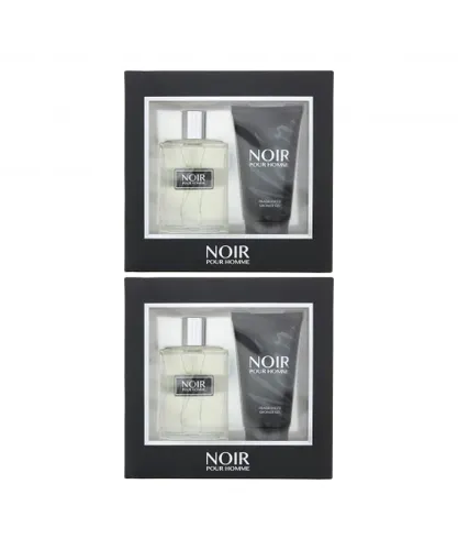 Prism Mens Noir Pour Homme Eau De Toilette 100ml + Shower Gel 150ml Gift Set x 2 - One Size