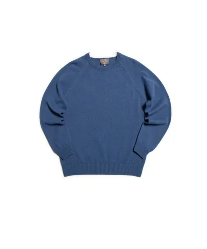 Private White Mens The Merino Wool Sweatshirt-Prussian Blue