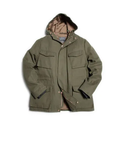 Private White Mens The Terrace Parka-Moss Green