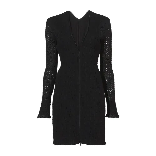 Proenza Schouler , Black Broderie Anglaise Casual Midi Dress ,Black female, Sizes: