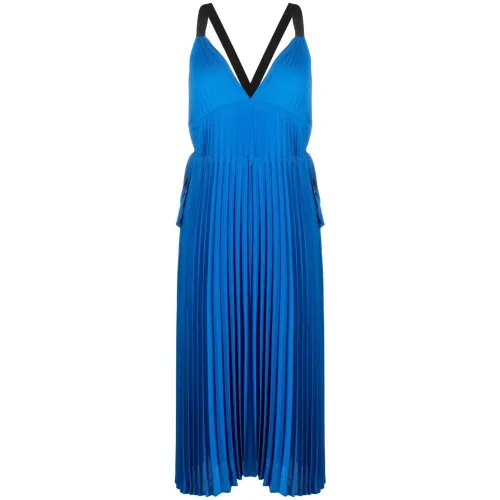 Proenza Schouler , Broomstick pleated tank dress ,Blue female, Sizes: