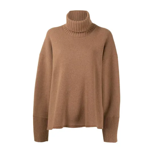 Proenza Schouler , Brown Oversize Turtleneck Sweatshirt ,Brown female, Sizes: