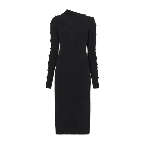 Proenza Schouler , Cotton rib knit dress ,Black female, Sizes:
