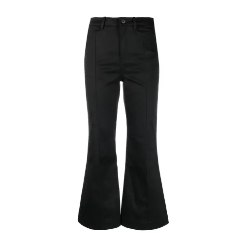 Proenza Schouler , Cotton twill cropped pants ,Black female, Sizes: