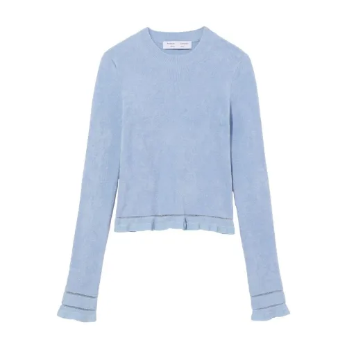 Proenza Schouler , Cropped turtleneck sweater ,Blue female, Sizes: