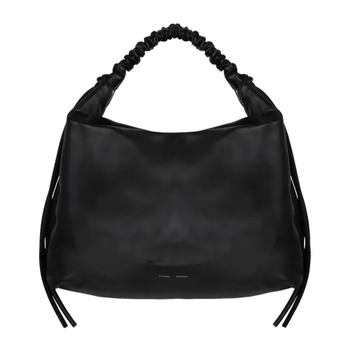 Proenza Schouler , Large Drawstring Leather Shoulder Bag ,Black female, Sizes: ONE SIZE