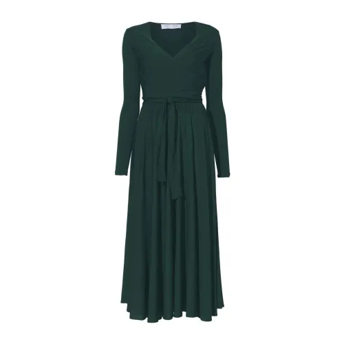 Proenza Schouler , Matte crepe wrap dress ,Green female, Sizes: