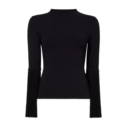 Proenza Schouler , Matte viscose knit sweater ,Black female, Sizes: