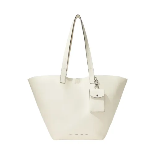 Proenza Schouler , Suede Large Bedford Tote Shoulder Bag ,White female, Sizes: ONE SIZE