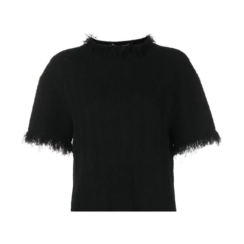 Proenza Schouler , Viscose Jacquard Sweater ,Black female, Sizes: