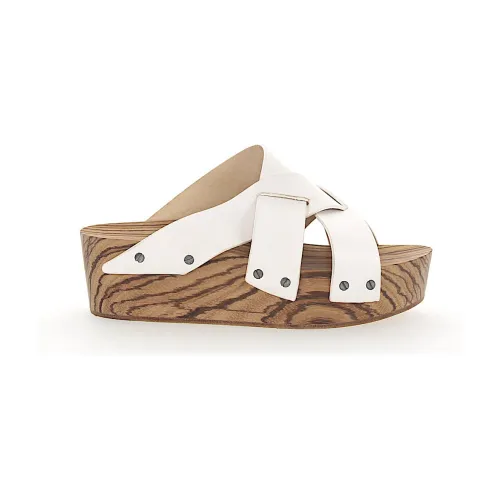 Proenza Schouler , White Calf Leather Platform Sandals ,White female, Sizes: