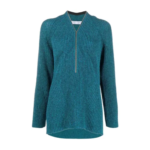 Proenza Schouler , Zip sweater ,Blue female, Sizes: