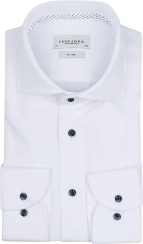 Profuomo Shirt Knitted Single Jersey White