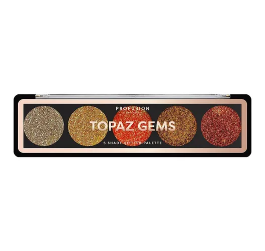 Profusion Cosmetics Topaz Gems 5 Shade Glitter Eyeshadow