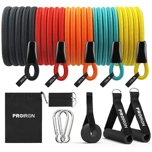 PROIRON Resistance Band Set with Handles Ankle Straps and Door Anchor