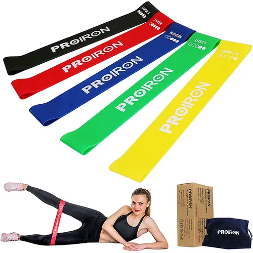 PROIRON Resistance Loop Band Set - 5 Exercise Bands
