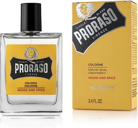 Proraso Cologne, Wood and Spice, 100ml, Men's Fragrance